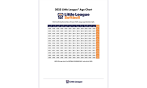 Hemet Little League Softball 2025 Age Chart